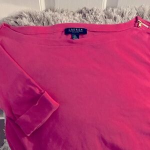 Ralph Lauren Brand pink boatneck collar
